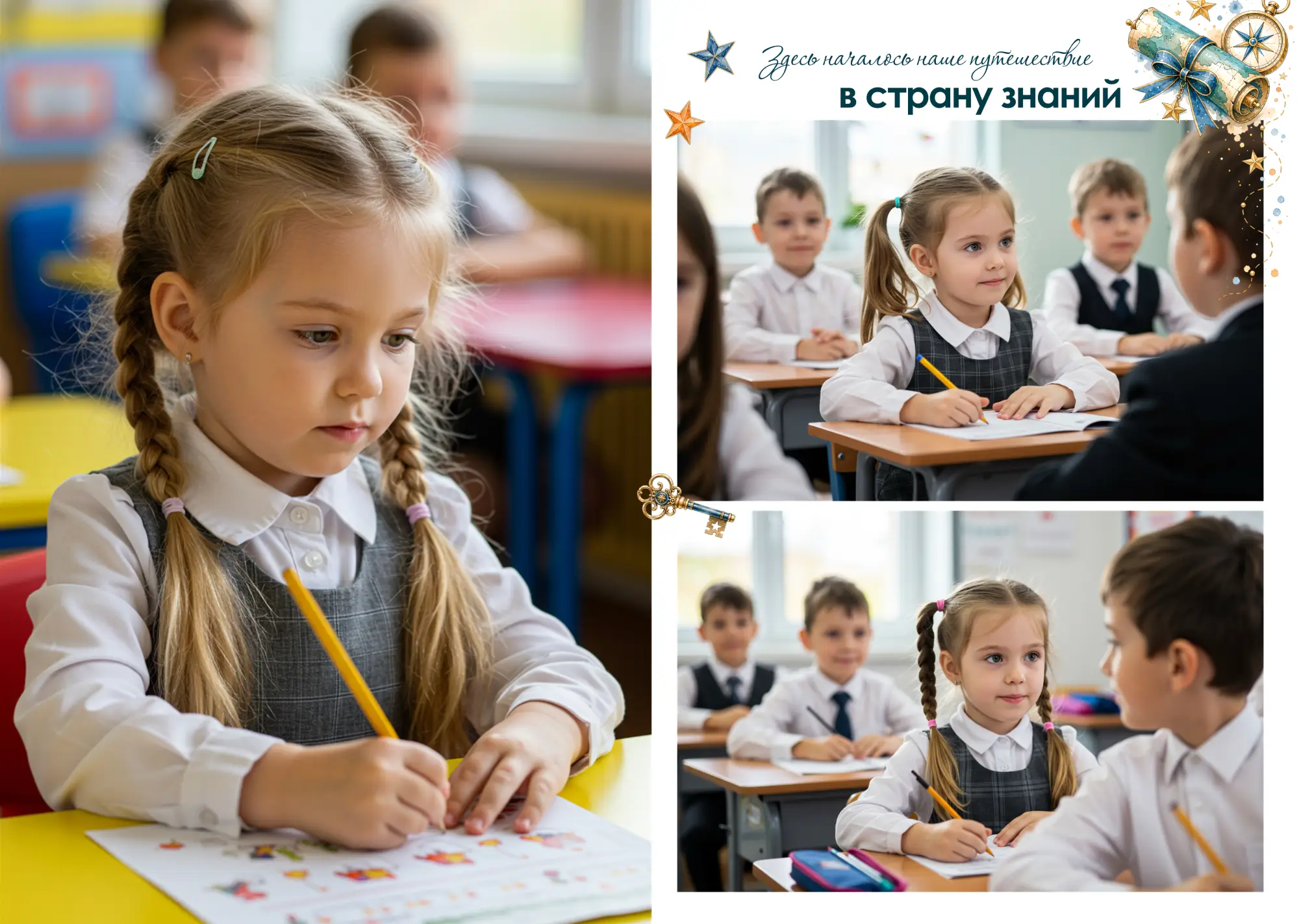 Альбом первоклассника "Первое путешествие" | Шаблон №105 для 1 класса | 5 разворотов и обложка Альбом первоклассника_Первоклассник_03
